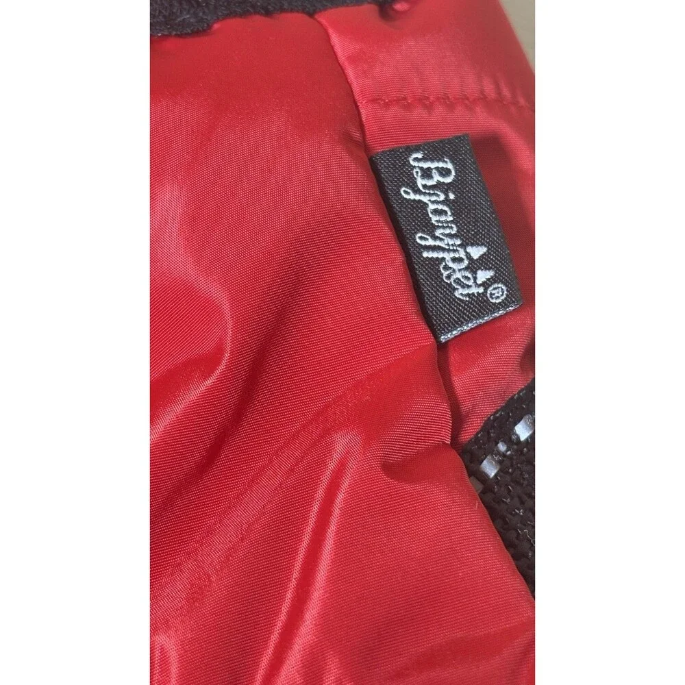 Bjaypet Dog Coat Jacket Harness medium Fleece Lined Zip Up Reflective